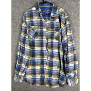 Luciano Visconti Shirt Mens‎ 3XL Long Sleeve Button Up Plaid